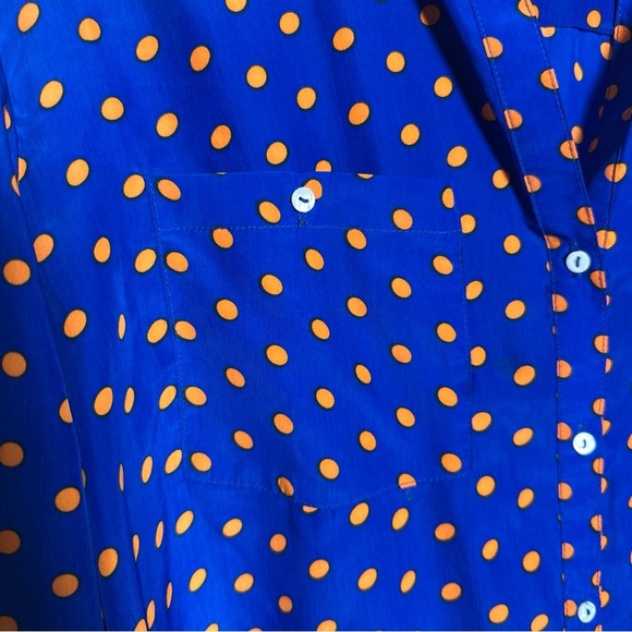 KUT For The Kloth XL Women's Button Down Long Sleeve Shirt-Polka Dot Office - Picture 6 of 12